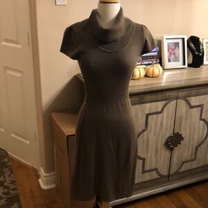 Small brown short sleeve sweater dress by Calvin Klein